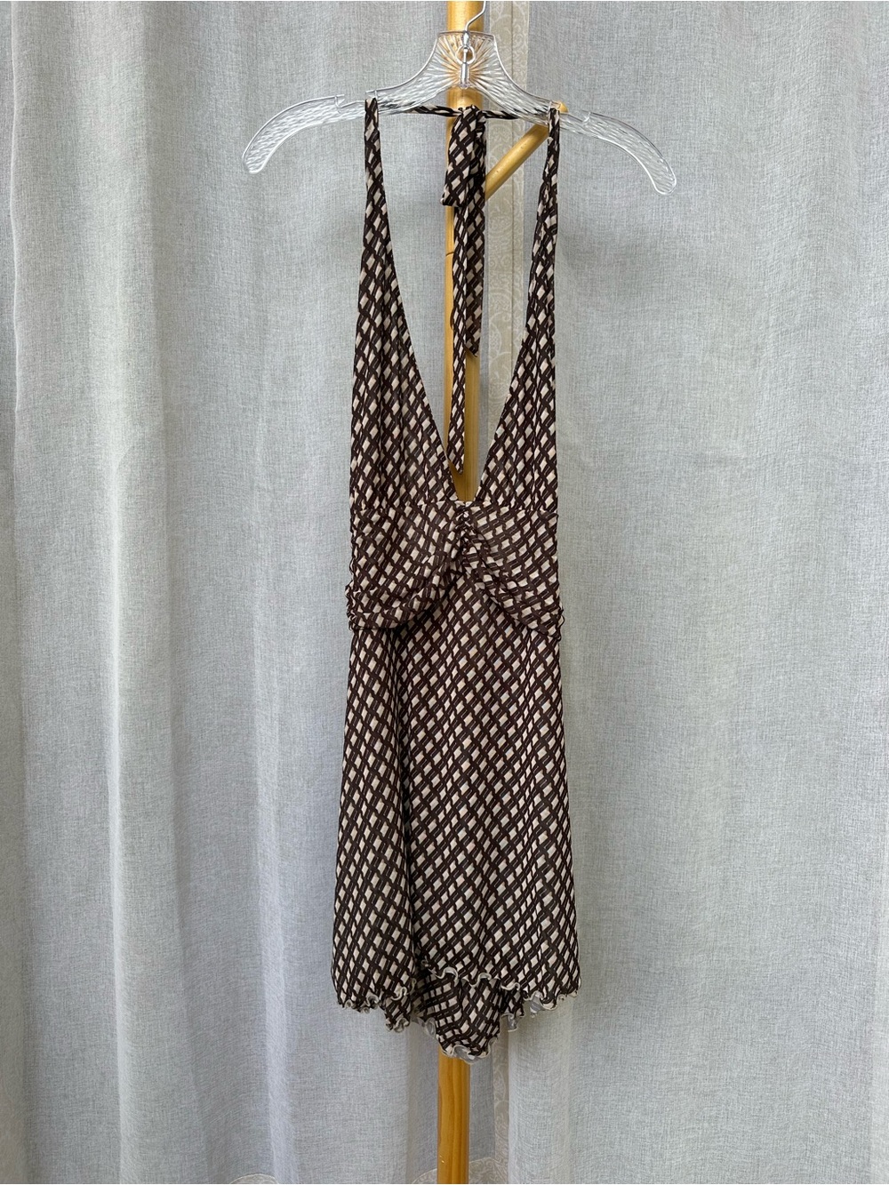 RESA Brown and Cream Patterned boutique top